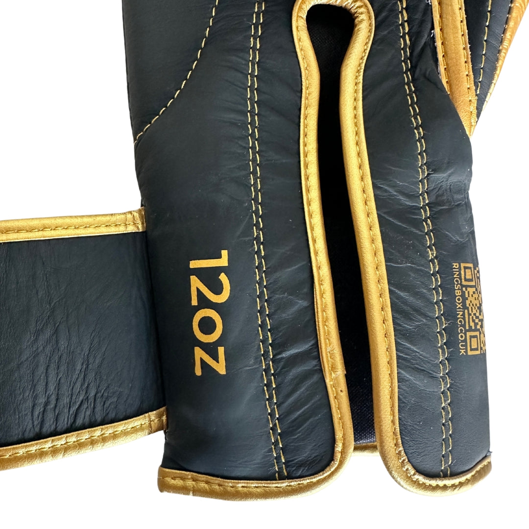 Exclusive Ring's Boxing - Leather Velcro Strap Sparring Gloves