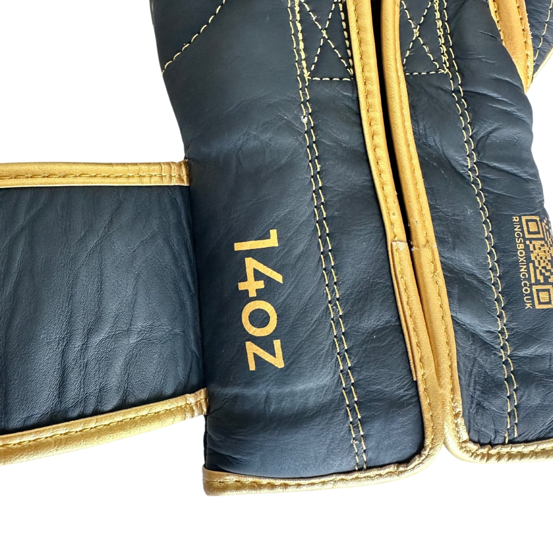 Exclusive Ring's Boxing - Leather Velcro Strap Sparring Gloves