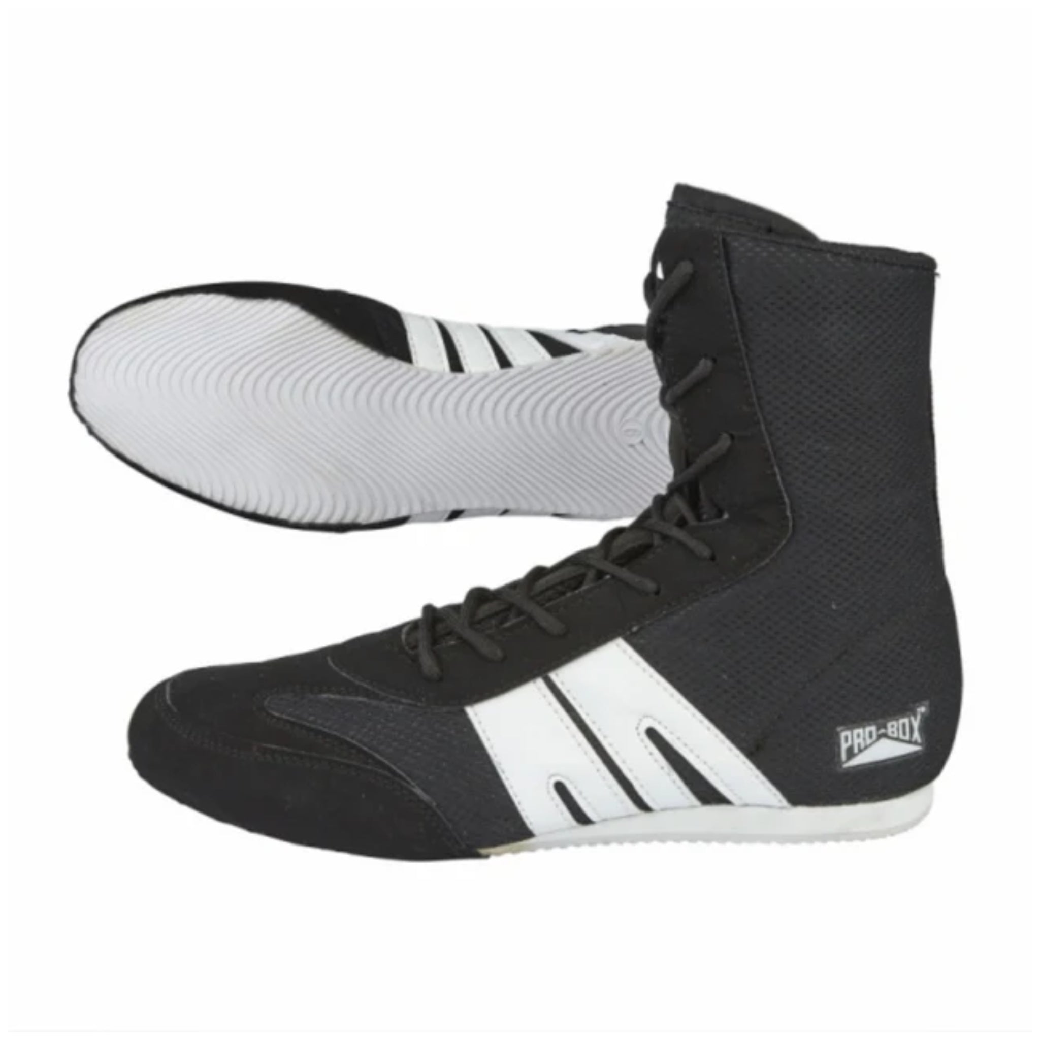 PRO BOX CLASSIC BOXING BOOTS BLACK WHTE Rings Boxing Limited PRO BOX CLASSIC BOXING BOOTS BLACK WHTE Rings Boxing Limited