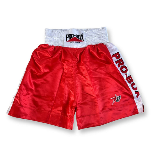 PRO-BOXING RED BOXING SHORTS